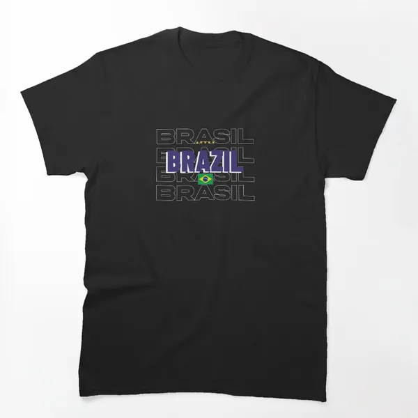 Brazil Soccer Stacked Brasil Type t-shirt design by True Motion Apparel