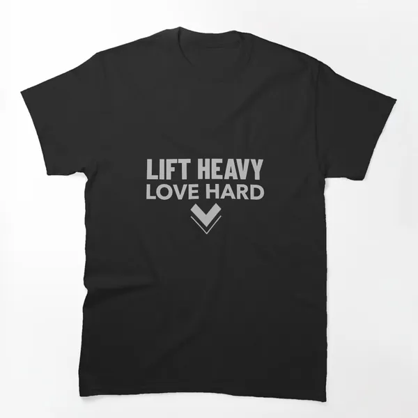 Lift Heavy Love Hard Minimal Chevron t-shirt design by True Motion Apparel