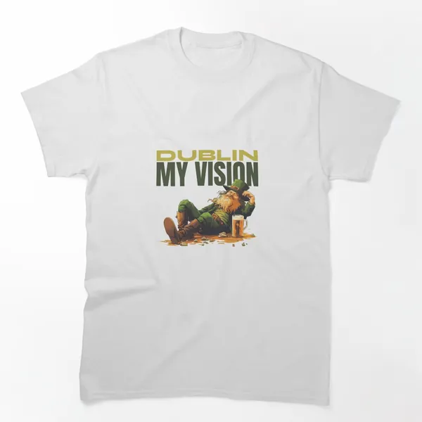 Dublin My Vision Napping Leprechaun t-shirt design by True Motion Apparel