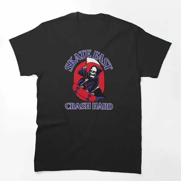 Skate Fast Crash Hard t-shirt design by True Motion Apparel