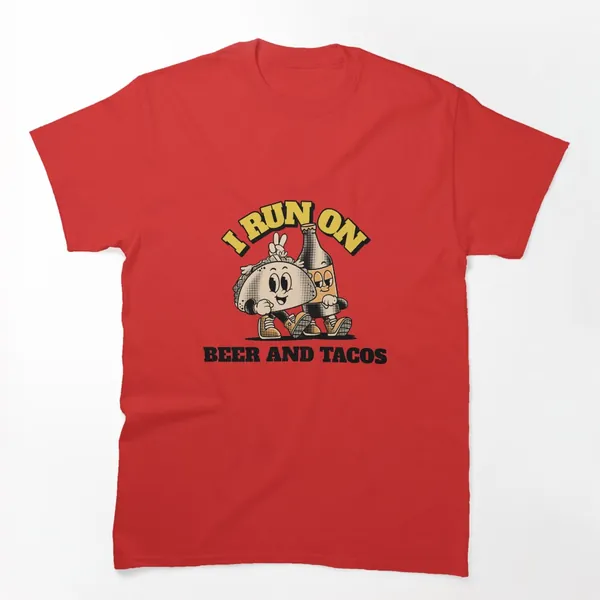 I Run on Beer and Tacos t-shirt design by True Motion Apparel