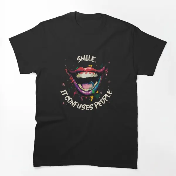 Smile It Confuses People t-shirt design by True Motion Apparel